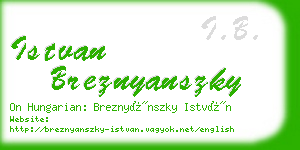 istvan breznyanszky business card